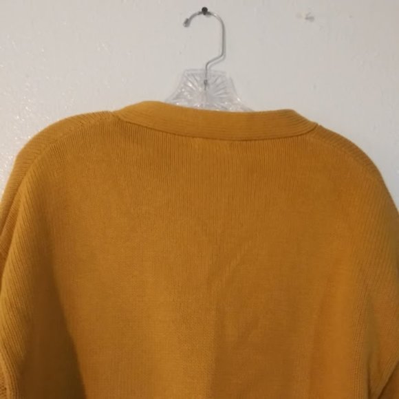Prima women's size M yellow chunky button up sweater - Picture 5 of 14
